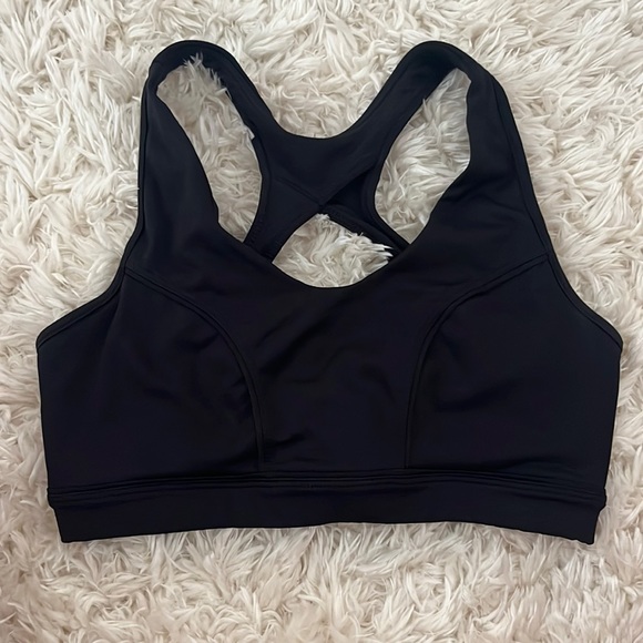 Black open back sports bra - Picture 1 of 2